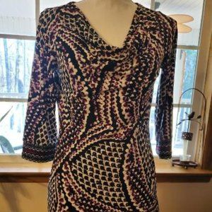 White House/Black Market Top, Color Black, Purple, White, Size XS,